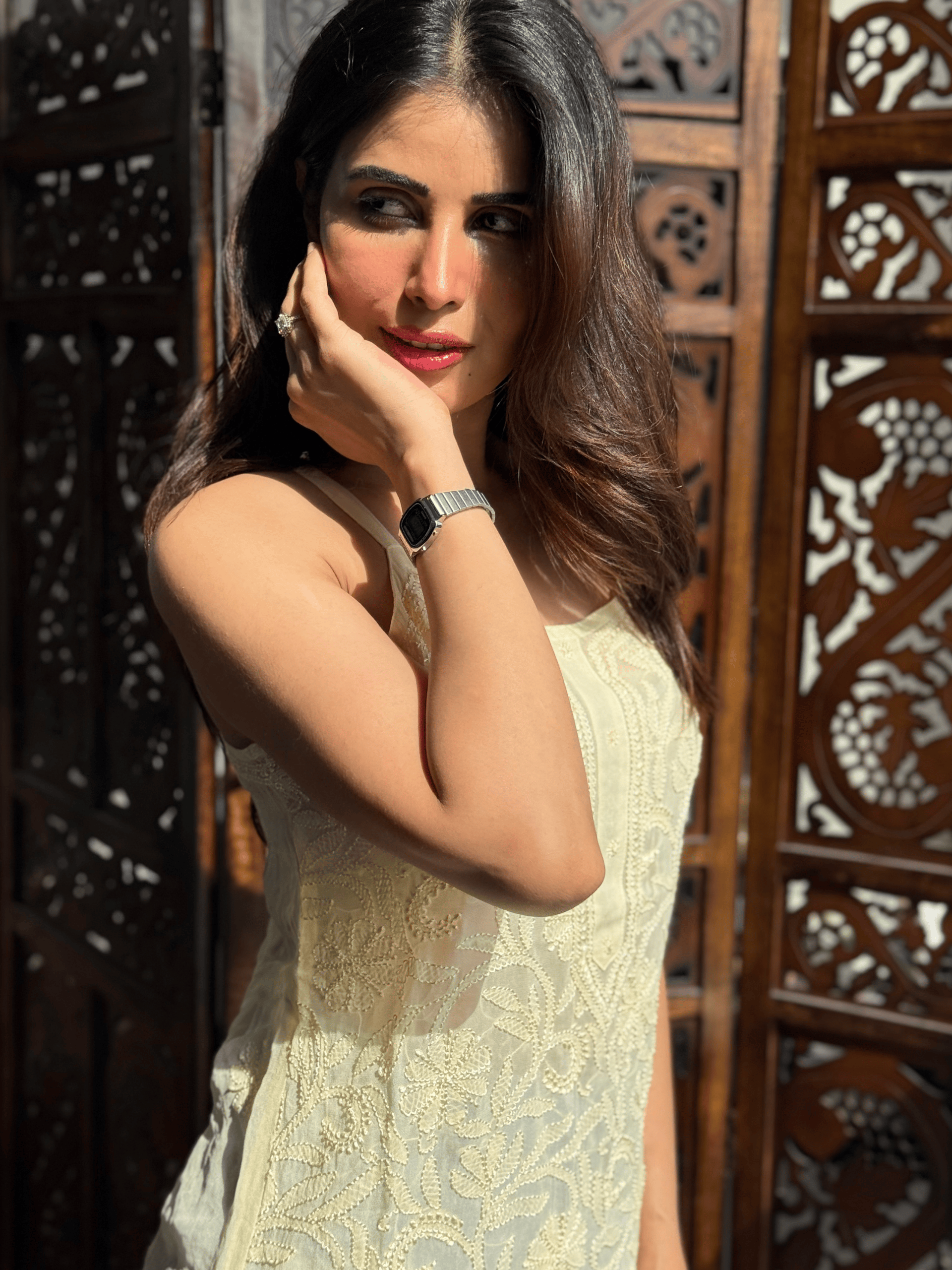 Lemon Cheesecake Summer Sorbet Chikankari Short Kurta